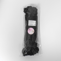 Шнур витой, d = 8 мм, 10 &plusmn; 1 м, цвет чёрный