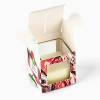 Свеча ароматическая &laquo;Любви и красоты&raquo;, аромат цветочный, 5,3 х 5,3 х 5,5 см.