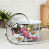 Кастрюля эмалированная «Пион», 3.1 л, индукция Кастрюля эмалированная «Пион», 3.1 л, индукция