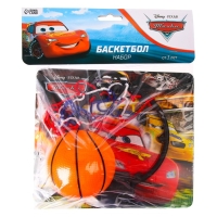 Баскетбольный набор с мячом &laquo;Тачки&raquo;, диаметр мяча 8 см, диаметр кольца 13,5 см