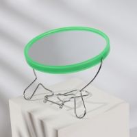 Зеркало настольное - подвесное «Круг», двустороннее, с увеличением, d зеркальной поверхности 14 см, цвет МИКС Зеркало настольное - подвесное «Круг», двустороннее, с увеличением, d зеркальной поверхности 14 см, цвет МИКС