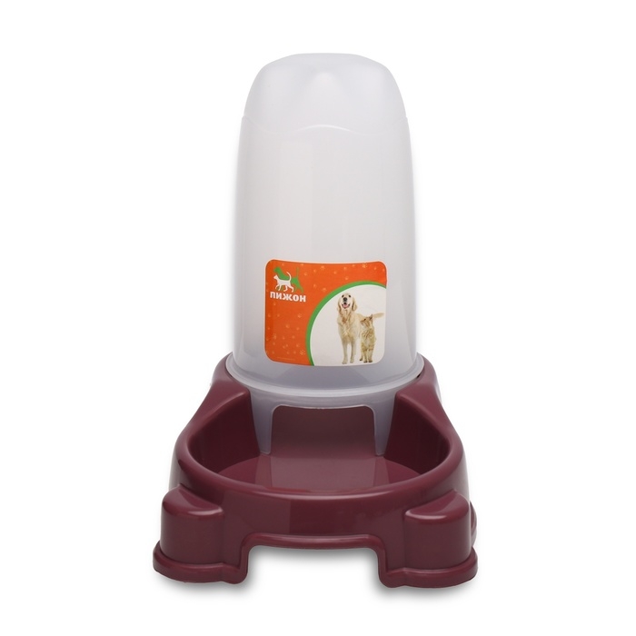 Автокормушка 1,5 л, 27 х 18 х 25 см, бордовая Автокормушка 1,5 л, 27 х 18 х 25 см, бордовая