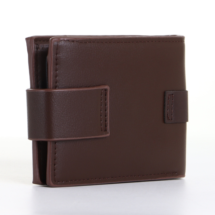 Портмоне мужское на магните, цвет коричневый