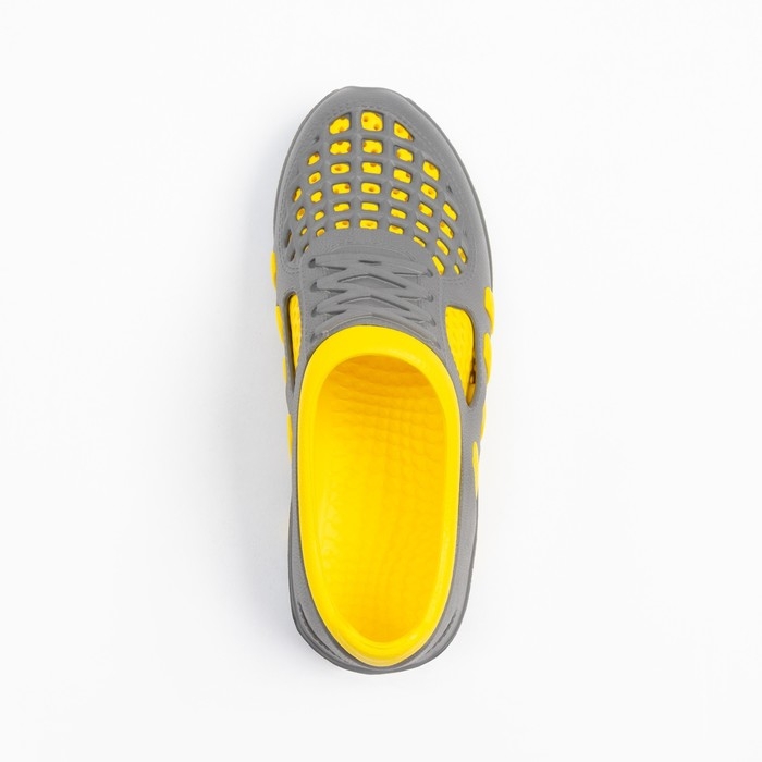 Аквашузы женские ЭВА, цвет серый/жёлтый, размер 38-39 Аквашузы женские ЭВА, цвет серый/жёлтый, размер 38-39