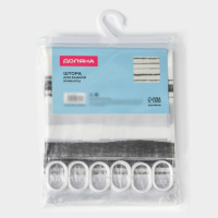 Штора для ванны Доляна «Лайн», 180×180 см, EVA Штора для ванны Доляна «Лайн», 180×180 см, EVA