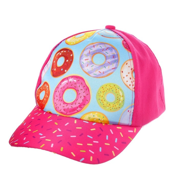Кепка детская для девочки &laquo;Пончики&raquo;, р-р. 52-54 см, 5-7 лет