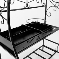 Мангал "Классика" с подставкой под казан, с крышей-навесом 120 х 210 х 40 см