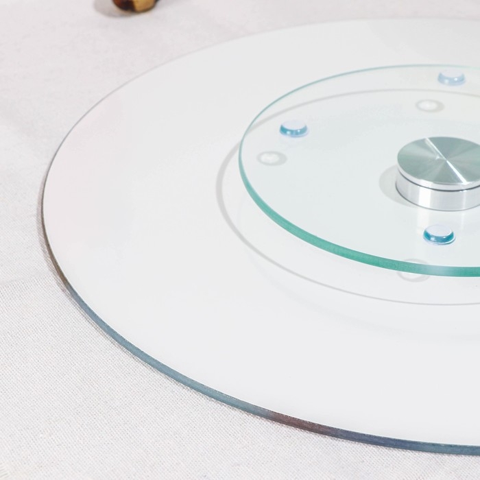 Подставка стеклянная для торта вращающаяся Доляна «Пасхальный заяц», d=32 см ㅤ Подставка стеклянная для торта вращающаяся Доляна «Пасхальный заяц», d=32 см ㅤ