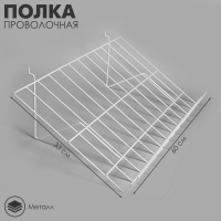 Полка проволочная для экономпанелей, наклонная, 30 градусов, 60&times;33,4, цвет белый