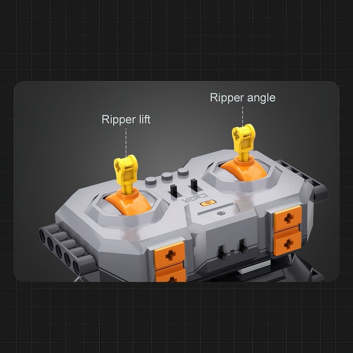 Конструктор радиоуправляемый &laquo;Строительный бульдозер&raquo;, 2826 деталей, масштаб 1:17