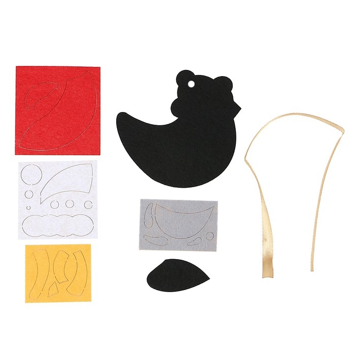 Ёлочная подвеска из фетра своими руками своими руками на новый год &laquo;Снегирь&raquo;, новогодний набор для творчества