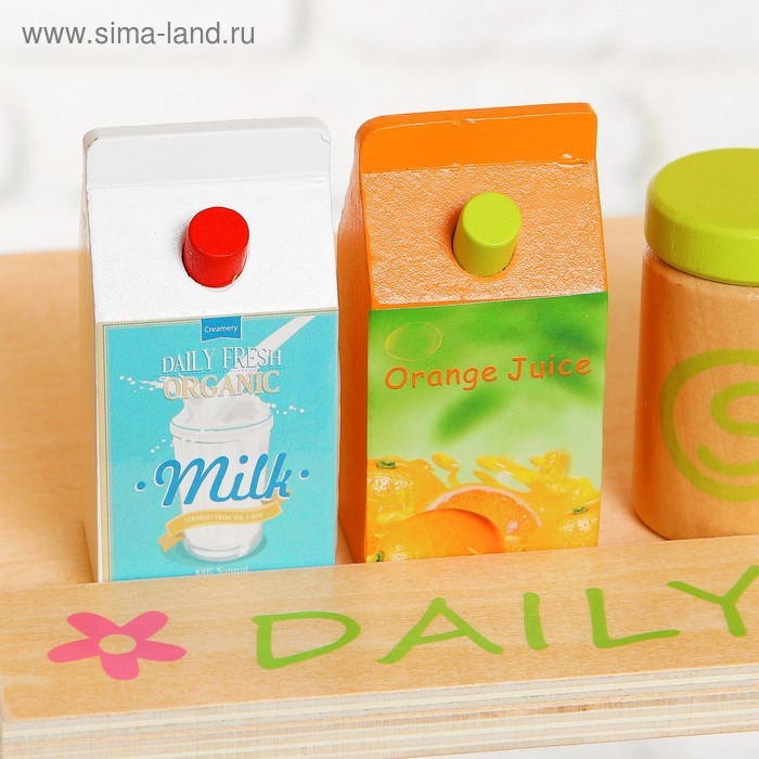 Игровой набор &laquo;Играем в магазин&raquo;, деревянные продукты в наборе