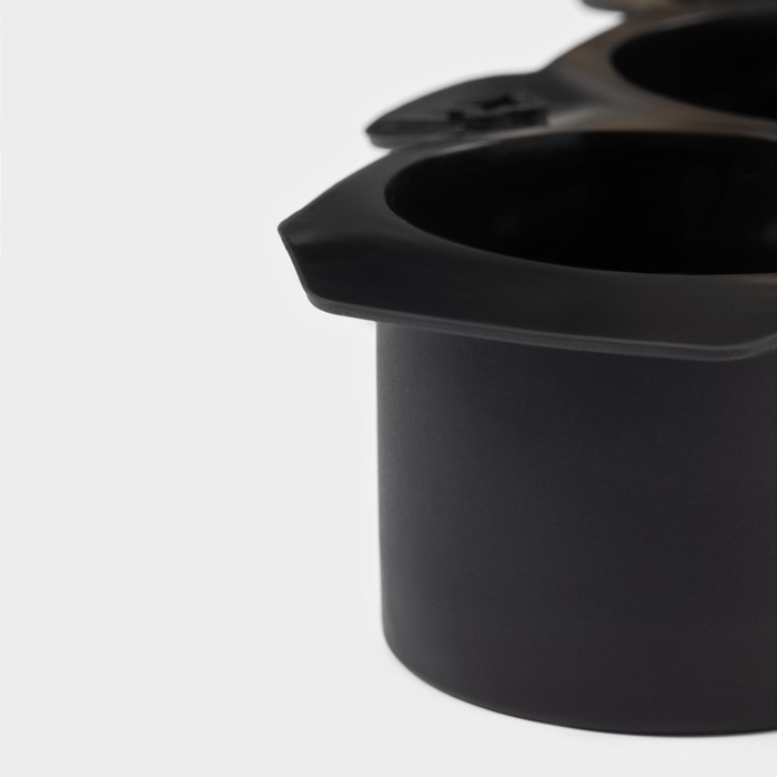 Форма для льда Доляна «Цилиндр», силикон, 21×4,5×9 см, 3 ячейки (5,5×4,5см), цвет чёрный Форма для льда Доляна «Цилиндр», силикон, 21×4,5×9 см, 3 ячейки (5,5×4,5см), цвет чёрный