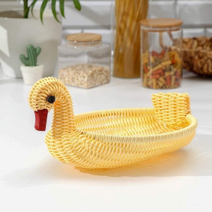 Корзинка для подачи Доляна &laquo;Лебедь&raquo;, 32&times;21&times;17 см