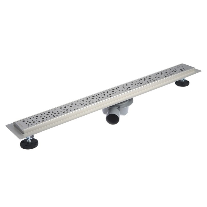 Трап линейный AFLORN AF20307-80, 800х70 мм, c флaнцeм своб. вращения 360&deg;, нерж. сталь