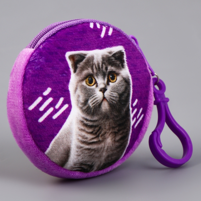 Кошелёк детский для девочки в шоубоксе &laquo;Животные&raquo;, плюш, цвет МИКС