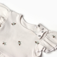 Комплект (платье и повязка) Крошка Я Olives, р. 74-80, молочный