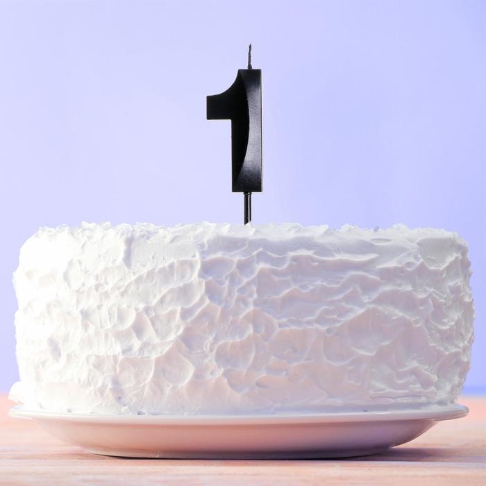 Свеча для торта, цифра &laquo;1&raquo;, 11,5 х 2,3 см