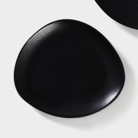 Набор тарелок фарфоровых Magistro Carbon, 21×18,5см, цвет чёрный Набор тарелок фарфоровых Magistro Carbon, 21×18,5см, цвет чёрный