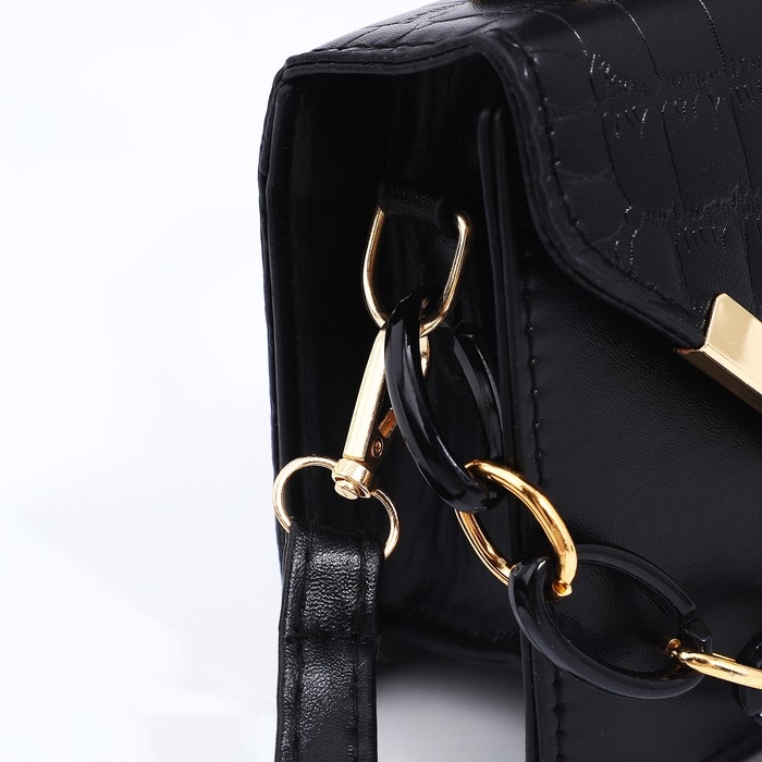 Сумка мессенджер на магните, цвет чёрный Сумка мессенджер на магните, цвет чёрный