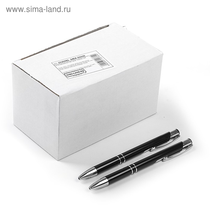 Ручка шариковая автоматическая, 0.5 мм, стержень синий, чёрный корпус Ручка шариковая автоматическая, 0.5 мм, стержень синий, чёрный корпус