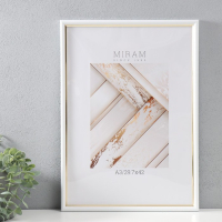 Фоторамка пластик Gallery 29.7х42 см, (А3) 636461, белый с золотом (пластиковый экран) Фоторамка пластик Gallery 29.7х42 см, (А3) 636461, белый с золотом (пластиковый экран)