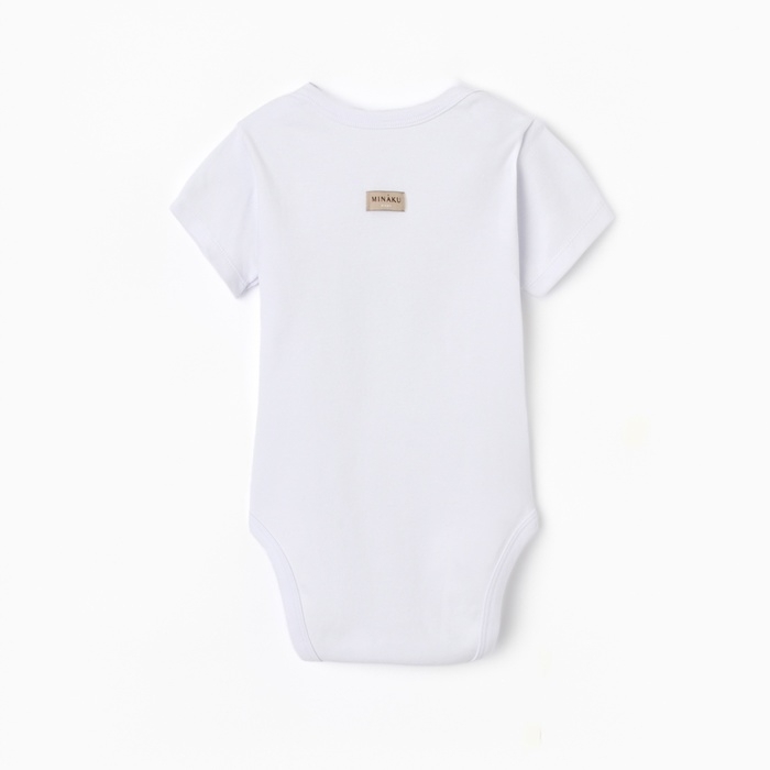 Боди детское MINAKU "New Year's cars", цвет белый, рост 80-86 см