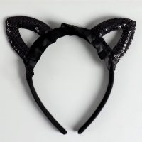 Новый год! Ободок для волос карнавальный «Кошечка», с пайетками Новый год! Ободок для волос карнавальный «Кошечка», с пайетками