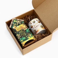 Подарочный новогодний набор: чайный домик и кружка &laquo;Новый год: Наслаждайся и думай о чуде&raquo;