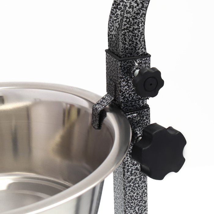 Регулируемая разноуровневая подставка 40 см с 2 мисками по 2,8 л Регулируемая разноуровневая подставка 40 см с 2 мисками по 2,8 л