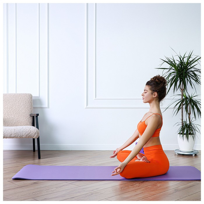 Коврик для йоги Sangh, 183&times;61&times;1 см, цвет фиолетовый