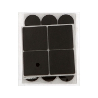 Набор накладок мебельных, войлочных, 28 шт., 2,5х2,5; d=2,5; 3,8х3,8, цвет темно-коричневый   993880