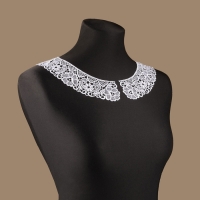 Воротник пришивной, гипюровый, 22 &times; 5,5 см, цвет белый