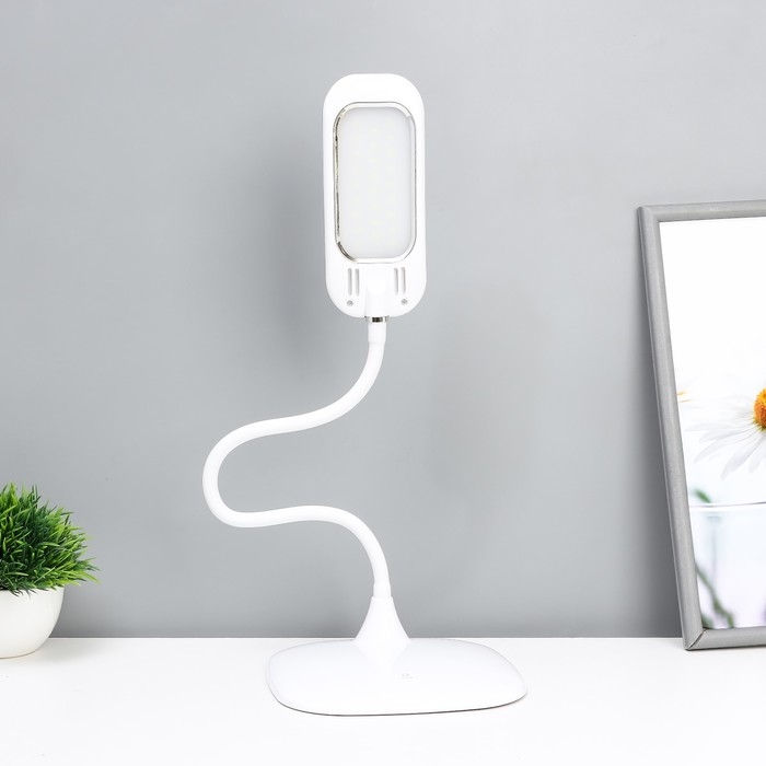 Настольная лампа сенсорная Настольная лампа сенсорная "Кенди" LED 5Вт USB АКБ белый 16,5х30х33 см RISALUX