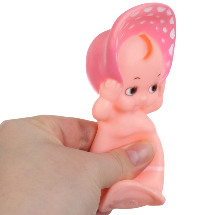 Резиновая игрушка для ванны &laquo;Девочка в шляпе&raquo;, 12,5, с пищалкой, Крошка Я