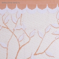 Тюль на кухню со шторной лентой, 250х160 см цвет бежевый