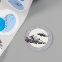 Наклейка бумага "Природа" d=2,5 см 252 шт в рулоне Наклейка бумага "Природа" d=2,5 см 252 шт в рулоне