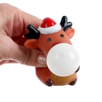 Новогодняя антистресс сквиш мялка &laquo;Весёлый праздник&raquo;, с воздухом, МИКС, на новый год, с наклейками