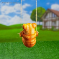 Подвесной декор "Котенок" 10х10х15см рыжий Подвесной декор "Котенок" 10х10х15см рыжий