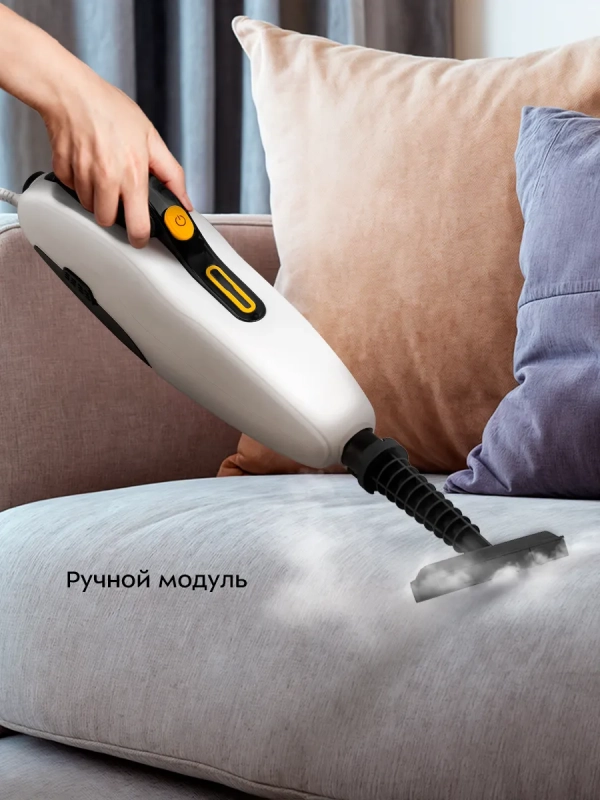 Паровая швабра и пароочиститель Паровая швабра и пароочиститель "2 в 1" с насадками КТ-3917