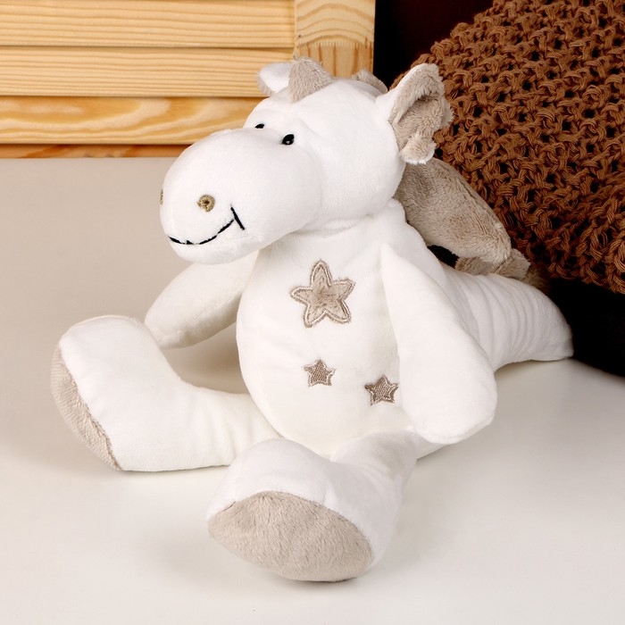 Мягкая игрушка &laquo;Дракоша со звёздами&raquo;, 18 см, цвет белый