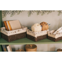 Корзина для хранения плетёная ручной работы Доляна &laquo;Полянка&raquo;, 22&times;16&times;10,5 см, средняя, цвет коричневый