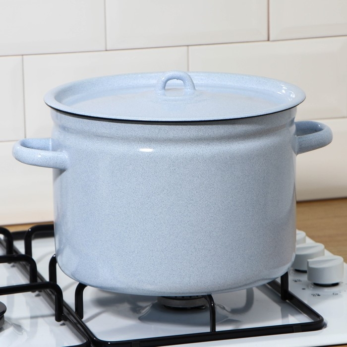 Кастрюля эмалированная, 7 л, без деколи, цвет МИКС Кастрюля эмалированная, 7 л, без деколи, цвет МИКС