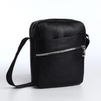 Сумка мужская на молнии, цвет чёрный Сумка мужская на молнии, цвет чёрный