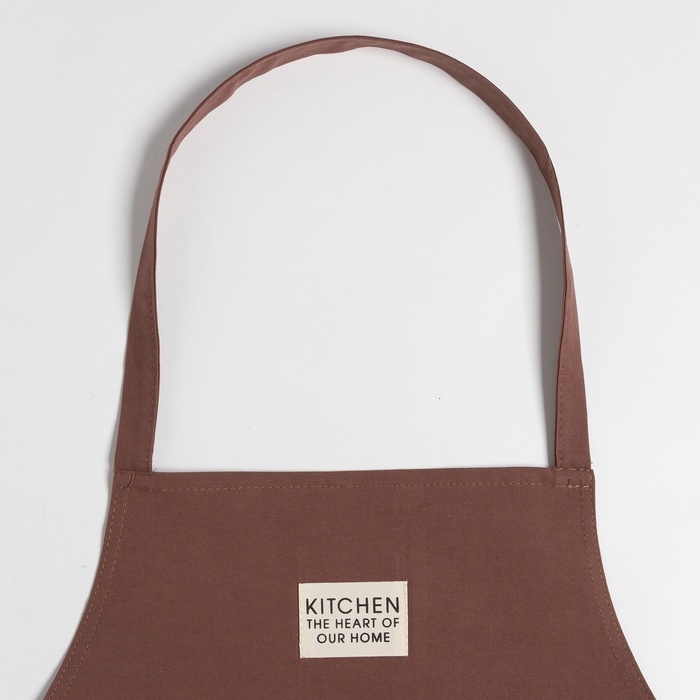 Фартук Этель "Kitchen" 60х70 см, цвет коричневый, 100% хлопок, саржа 220 г/м2