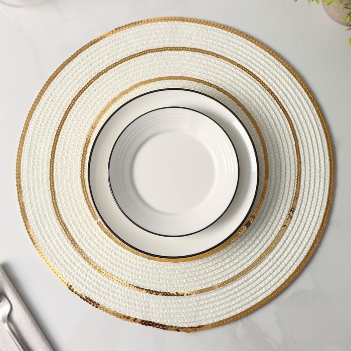 Салфетки сервировочные на стол Доляна, 4 шт, d=38 см Салфетки сервировочные на стол Доляна, 4 шт, d=38 см