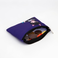 Кошелек детский текстильный "Девочка", 11х9х0,5 см, цвет фиолетовый Кошелек детский текстильный "Девочка", 11х9х0,5 см, цвет фиолетовый