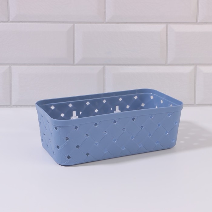 Органайзер для хранения, навесной, 1 секция, с клеевыми крючками, 21,5 &times; 11,5 &times; 7,5 см, цвет МИКС