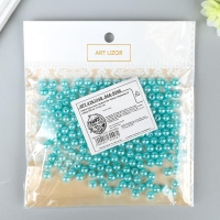 Бусины для творчества пластик "Мятно-бирюзовый" набор 200 шт d=0,6 см Бусины для творчества пластик "Мятно-бирюзовый" набор 200 шт d=0,6 см