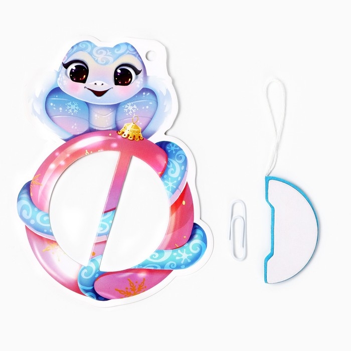 Ёлочная игрушка новогодняя «Змейка», на Новый год, 10,5 х 12,6 см Ёлочная игрушка новогодняя «Змейка», на Новый год, 10,5 х 12,6 см